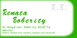 renata boberity business card